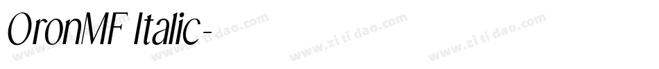 OronMF Italic字体转换